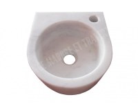 Marbre Afyon Blanc Lave Main 30x30 cm