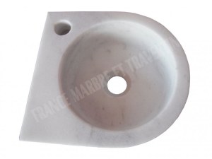 Marbre Afyon Blanc Lave Main 30x30 cm