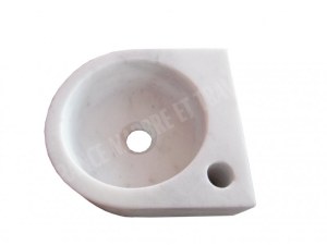 Marbre Afyon Blanc Lave Main 30x30 cm