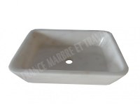 Marbre Afyon Blanc Vasque 50x70 cm