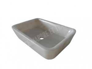 Marbre Afyon Blanc Vasque 50x70 cm