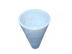 Marbre Afyon Blanc Piédestal Vasque