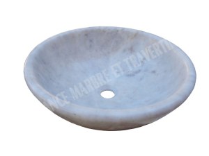 Marbre Afyon Jaune Vasque Modèle Bol Arrondi