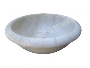 Marbre Afyon Jaune Vasque Modèle Encastrer