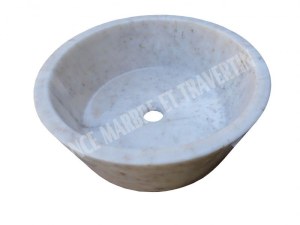 Marbre Afyon Jaune Vasque Modèle Mi-Conique