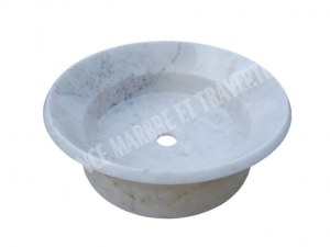 Marbre Afyon Jaune Vasque Modèle Coupelle