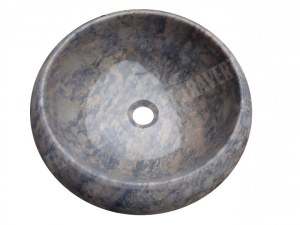 Marbre Gris Afyon Tiger Vasque Modèle Lentille