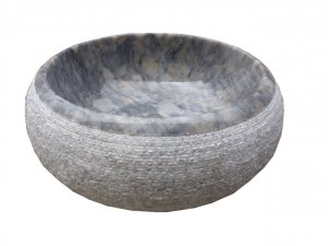 Marbre Gris Afyon Tiger Vasque Modèle Lentille Strié