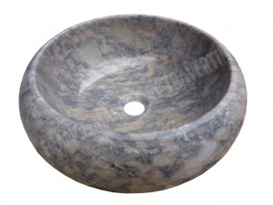 Marbre Gris Afyon Tiger Vasque Modèle Lentille