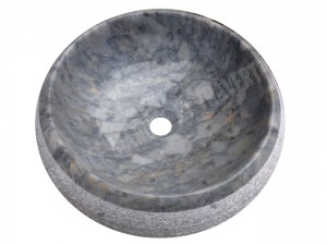 Marbre Gris Afyon Tiger Vasque Modèle Lentille Strié