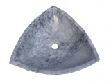 Marbre Gris Afyon Tiger Vasque Modèle Triangle 40x40 cm