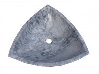 Marbre Gris Afyon Tiger Vasque Modèle Triangle 40x40 cm