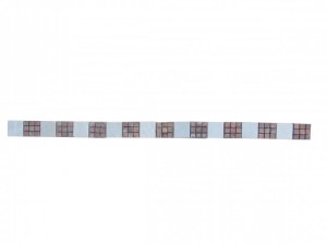 Marbre Frise Beige - Rouge 30,5x5 cm