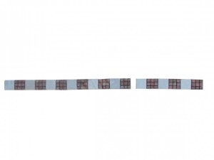 Marbre Frise Beige - Rouge 30,5x5 cm