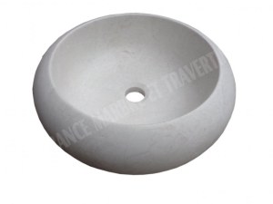 Marbre Beige Clair Marfil Vasque Modèle Lentille