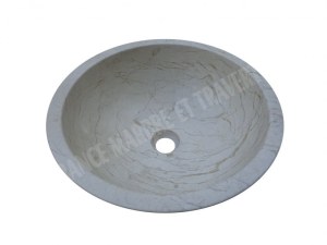 Marbre Beige Clair Marfil Vasque Modèle Bol