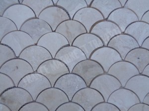 Marbre Beige Diana Royal Arabesque & Motif Mosaïque 31x25 cm Modèle : Shell Jet d'eau...