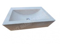 Marbre Marfil Beige Évier 50x40 cm