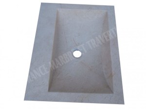 Marbre Marfil Beige Évier 50x40 cm