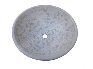 Marbre Beige Marfil Mosaique Vasque Modèle Bol