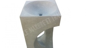 Marbre Beige Marfil Piédestal Vasque 40x40 cm