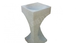 Marbre Beige Marfil Piédestal Vasque 40x40 cm