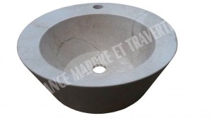 Marbre Beige Marfil Vasque Modèle Croissant