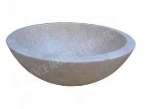 Marbre Beige Marfil Vasque Modèle Bol
