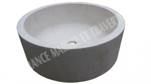 Marbre Beige Marfil Vasque Modèle Cylindre