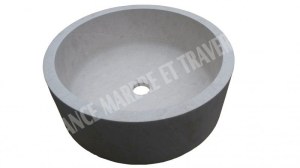 Marbre Beige Marfil Vasque Modèle Cylindre