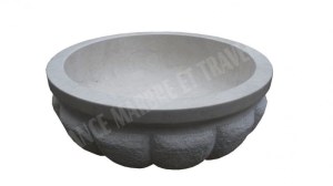 Marbre Beige Marfil Vasque Modèle Melon