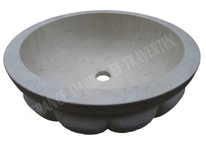 Marbre Beige Marfil Vasque Modèle Melon