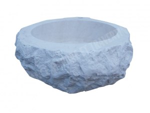 Marbre Beige Marfil Vasque Lave Main Angle 45x45 cm