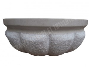 Marbre Beige Marfil Vasque Modèle Melon