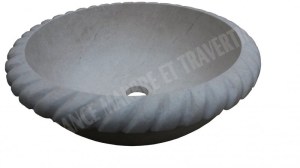 Marbre Beige Marfil Vasque Modèle Bol Corde