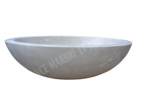 Marbre Beige Vasque Modèle Ovale 50x40 cm Hauteur : 15 cm Finition : Poli & Brillant...