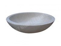 Marbre Beige Vasque Modèle Ovale 50x40 cm Hauteur : 15 cm Finition : Poli & Brillant...