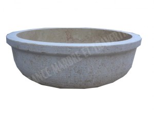 Marbre Beige Rosalia Vasque Modèle Encastrer