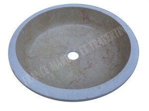 Marbre Beige Rosalia Vasque Modèle Encastrer