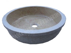 Marbre Beige Rosalia Vasque Modèle Encastrer