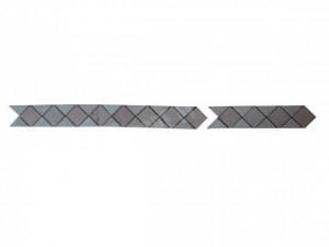 Marbre Frise Beige - Rose 28x6 cm