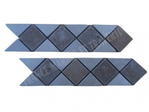 Marbre Frise Beige - Travertin Noce 28x6 cm