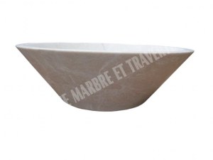 Marbre Marfil Beige Vasque Modèle Conique