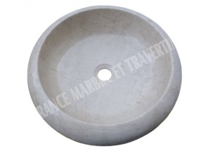 Marbre Beige Marfil Vasque Modèle Lentille