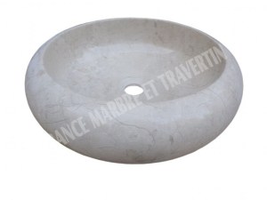 Marbre Beige Marfil Vasque Modèle Lentille