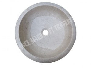 Marbre Beige Marfil Vasque Modèle Lentille