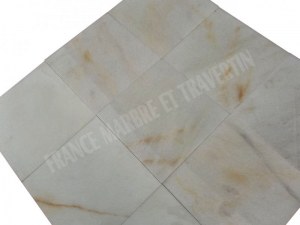 Marbre Blanc Bianco Giallo 40x40x1,5 cm