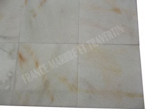 Marbre Blanc Bianco Giallo 40x40x1,5 cm