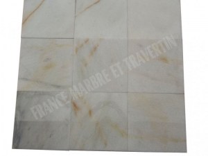 Marbre Blanc Bianco Giallo 40x40x1,5 cm