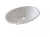 Marbre Blanc Afyon Vasque Modèle Ovale 50x40 cm